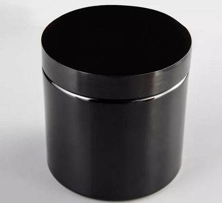 100ml 150ml 200mlのクリームの瓶白く黒いふたが付いているこはく色の黒いペット プラスチック